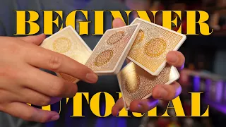 beginner card shuffling tutorial easy cardistry 