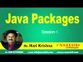 Java Packages Session-1 By Mr Hari Krishna