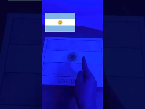 COLOREANDO LA BANDERA DE ARGENTINA 🇦🇷 CON LUCES LED AZUL 💙😱 #shortsvideo #argentina