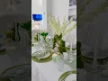 Elegant Easter Table Decor Pastel Green White Minimalist Setup