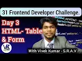 HTML Table form Day 3 of my 31 Days Frontend Developer Challenge