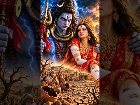महादेव के क्रोध से धरती पर पड़ा भयंकर सूखा 😱😭 | Maa Durga Story | AI SUNO KAHANI #shorts