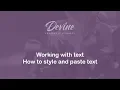 Working with text - Devine Funeral Stationery