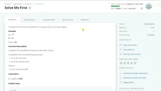 hackerrank solve me first solution