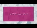 Download Lagu Gerald Crawford - appearance