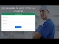 BMI Calculator in JavaScript HTML and CSS Body Mass Index