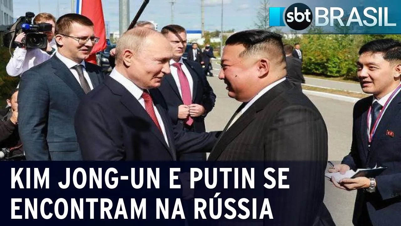 Ditador norte-coreano promete apoio ao Kremlin | SBT Brasil (13/09/23)