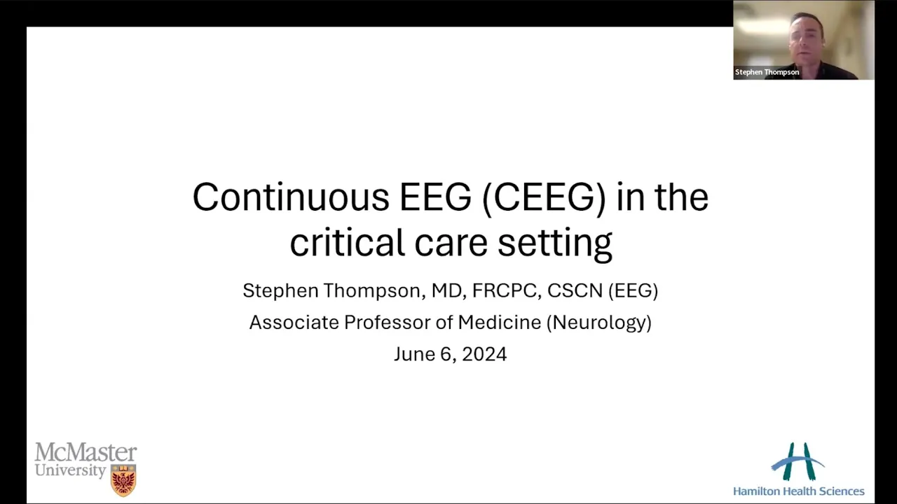Continuous EEG (CEEG) in the critical care setting - Grand Rounds HHS