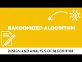 Randomized algorithms