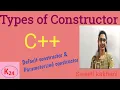Types of Constructor in C Default Constructor Parameterized Constructor