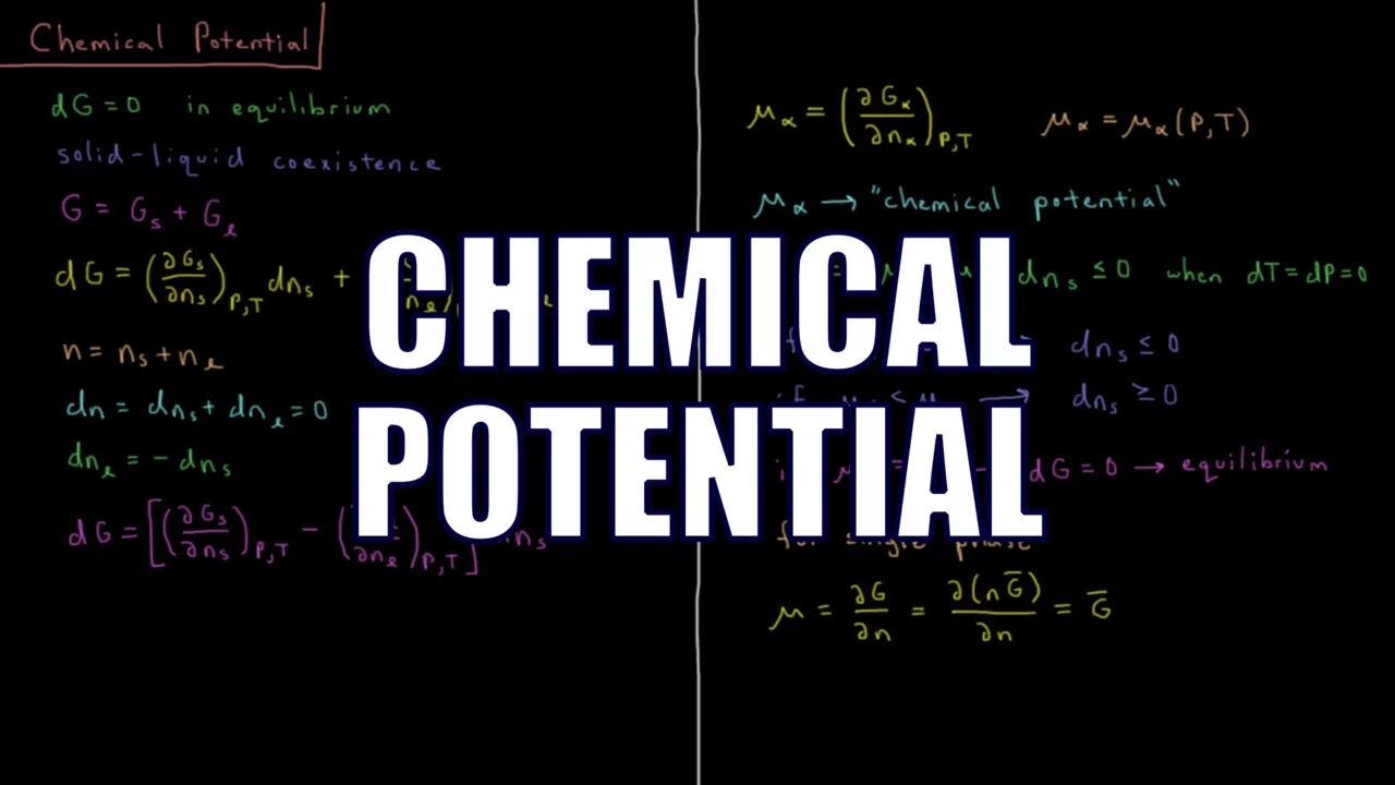 Chemical Thermodynamics 7.3 - Chemical Potential