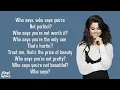 Selena Gomez The Scene - Who Says - Lyrics