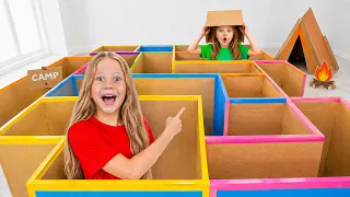 Nastya dan Teman-temannya Membuat Perkemahan di Rumah