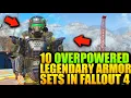 10 BEST LEGENDARY ARMOR SETS IN FALLOUT 4 MARINE COMBAT ARMOR FREEFALL LEGS AND MORE