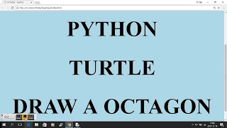 TURTLE - DRAW A OCTAGON