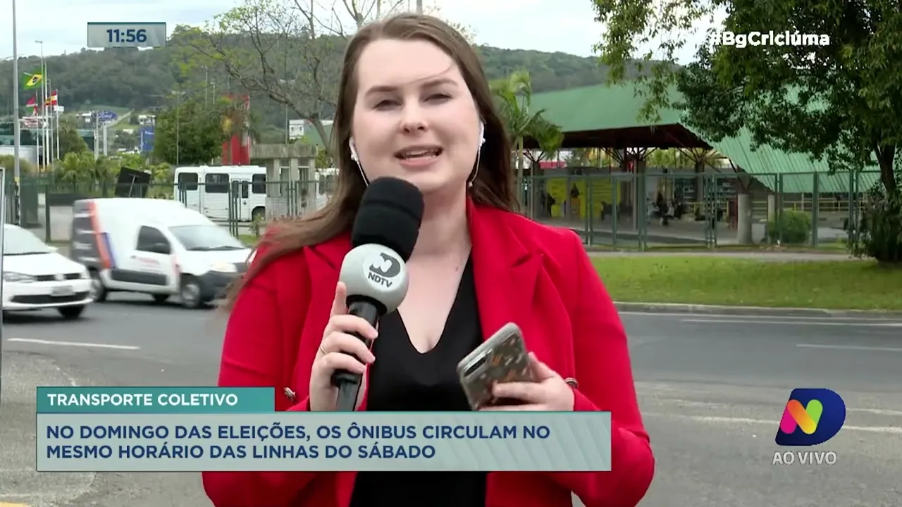 Horários de ônibus terão mudanças no domingo de eleição em Criciúma