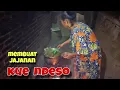 Musim hujan di desa / membuat kue lemet tradisional dari ubi jalar