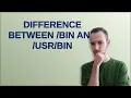 Unix Difference between bin and
