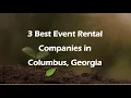 3 Best Event Rental Companies in Columbus Georgia Party Rentals