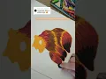 Brown bear satisfying art process