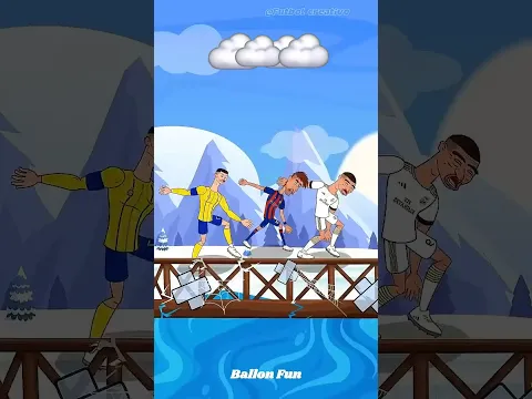 Ronaldo, Mbappé, Neymar y Benzema... 😱¿Quién logrará cruzar el puente? Premio y Esfuerzo 🏆💪