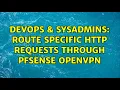 DevOps SysAdmins Route specific HTTP requests through pfSense OpenVPN 2 Solutions