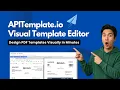 Visual Template Editor Tutorial for PDF Generation APITemplate io