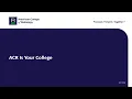 ACR Is Your College