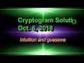 Cryptogram Solution Oct 6 Uncle Vinny s