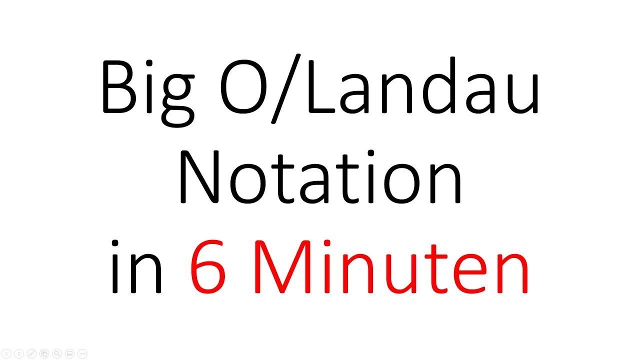 Big O Notation/Landau-Notation in 6 Minuten | Zeitkomplexität und Platzkomplexität von Algorithmen
