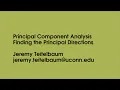 PCA - Finding the Principal Directions