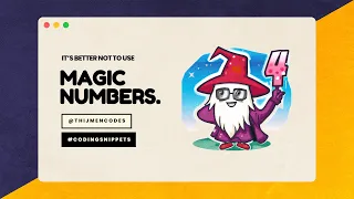 Avoid Magic Numbers Coding Snippets