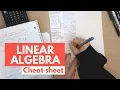 Linear Algebra Cheat Sheet Timelapse