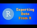 How to Export Data write csv files from R Lesson 2-3
