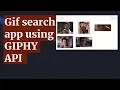 Gif searching app in plain javascript using GIPHY API