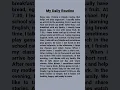 My Daily Routine Easy English Reading