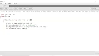 Program using StringTokenizer Rupesh Dey