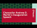 Chancellor Andrew D Martin s Inauguration Speech WashU