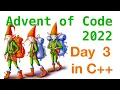 Advent of Code 2022 day 3 part 1 and 2