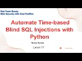 CTF OverTheWire Wargames Natas Level 17 Time-Based Blind SQL Injection with Python