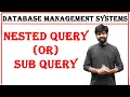 nested query or sub query in sql with examples database management systems unit 3 dbms
