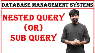 nested query or sub query in sql with examples database management systems unit 3 dbms