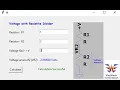 Resistor Divider widget using python tkinter in Python widgets in Python Building simple Apps