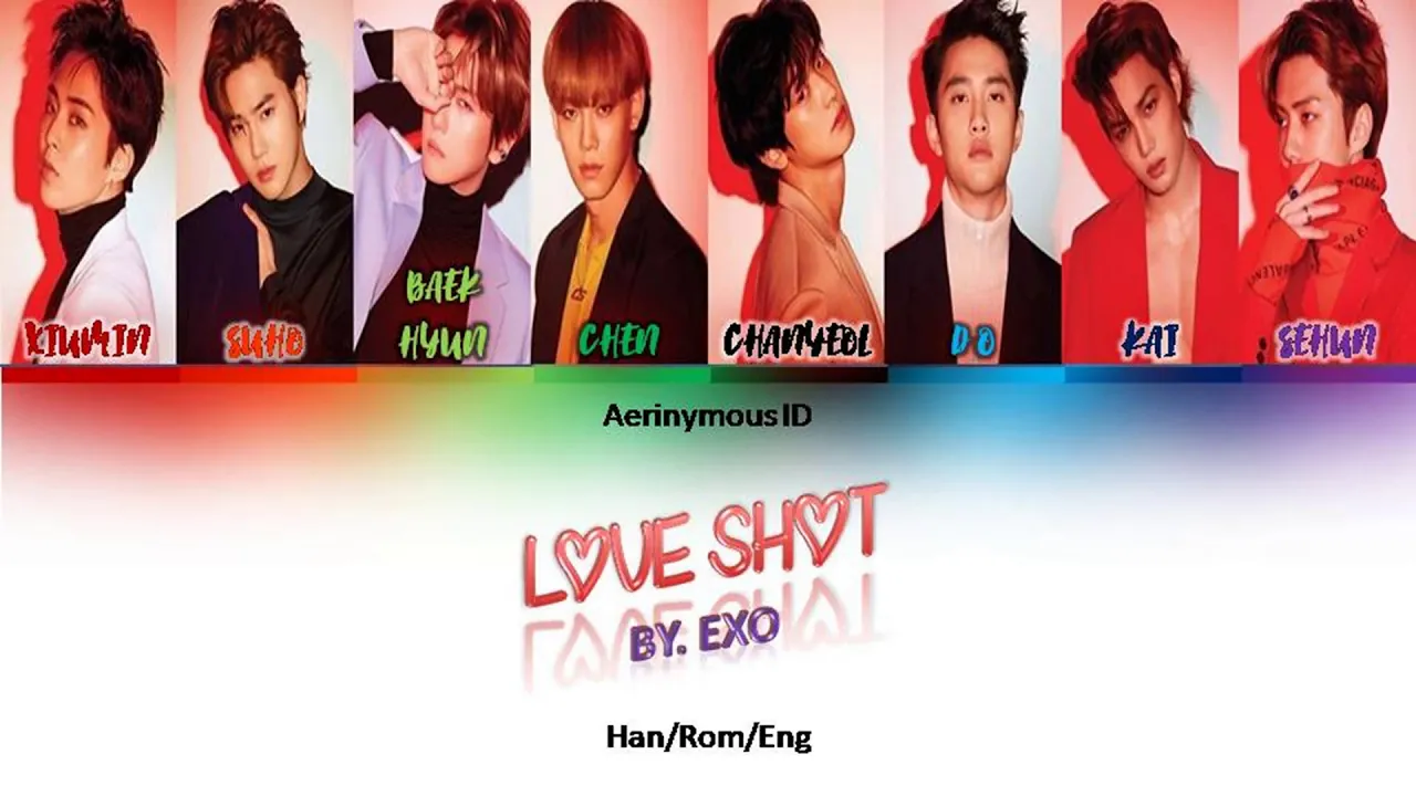 EXO - LOVE SHOT (COLOR CODED LYRIC)