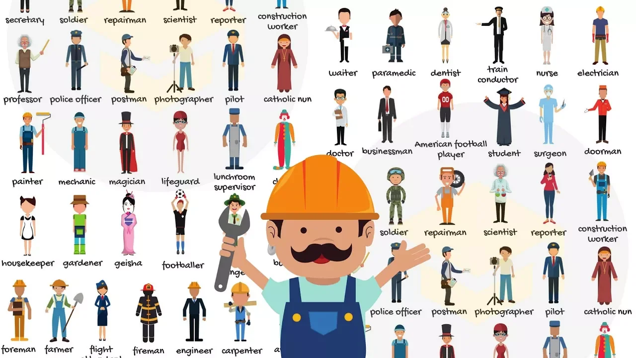 List of Jobs and Occupations in English | Types of Jobs | Learn Different Job Names