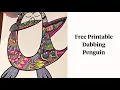 Free Dabbing Penguin Coloring Page