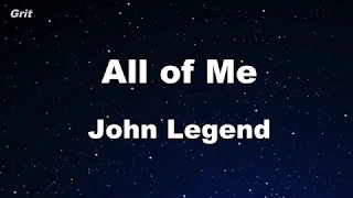 all of me john legend karaoke with guide melody instrumental