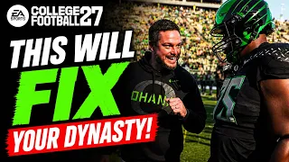 These Settings Will FIX Your Dynasty in College Football 27