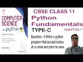 Chapter 7 Type-C Question 6 Accept radius of a circle and print its area Python Program