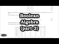 Boolean Algebra part 2